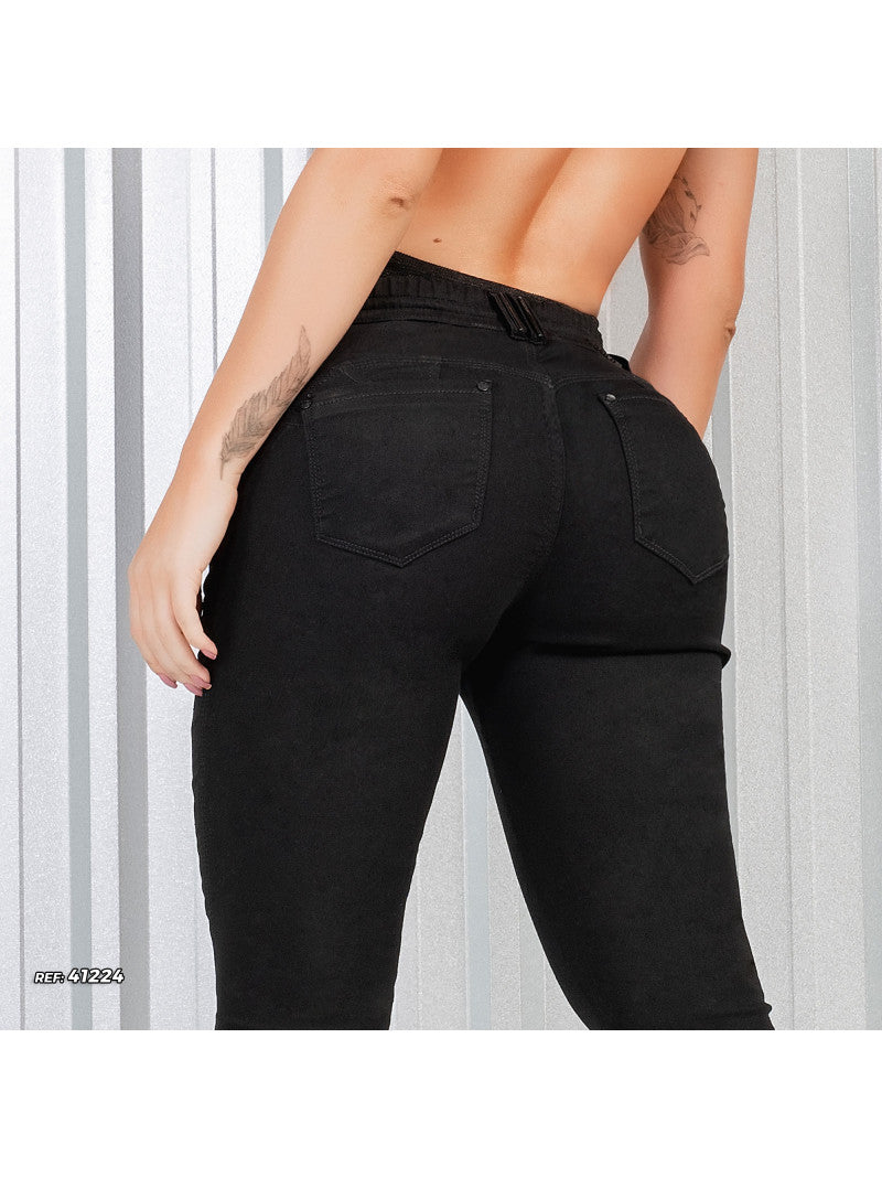 Calça jogger modeladora preta Pit Bull original ref 41224