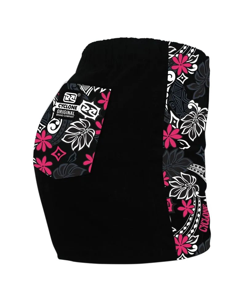 Short Feminino Cyclone Veludo Hawaiian Flower Light REF 110502681