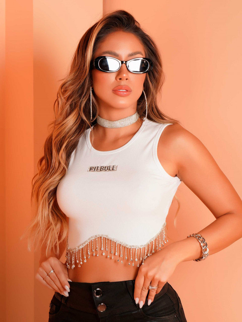 Cropped Regata Canelado Color  Pit Bull Jeans Ref 81191