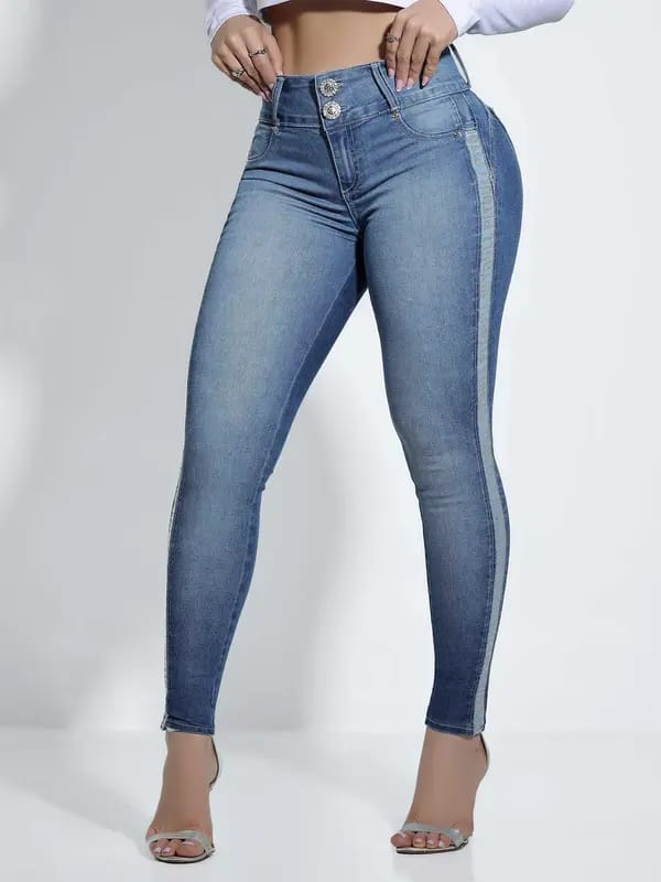 CALÇA FEMININA SKINNY COM LOGOMANIA EMPINA BUMBUM 83985
