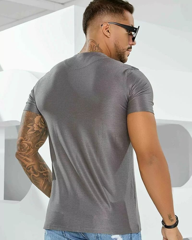 CAMISETA MASCULINA GOLA O PIT BULL JEANS REF 82424