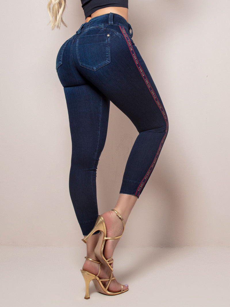 Calça Jeans Cropped com Logomania Pit Bull Original ref 63377