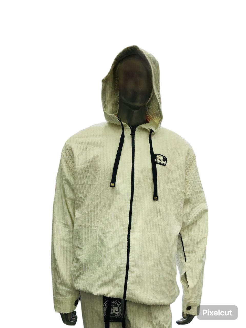 JAQUETA CYCLONE VELUDO RELAX TATTOO BRANCO REF 080503-600