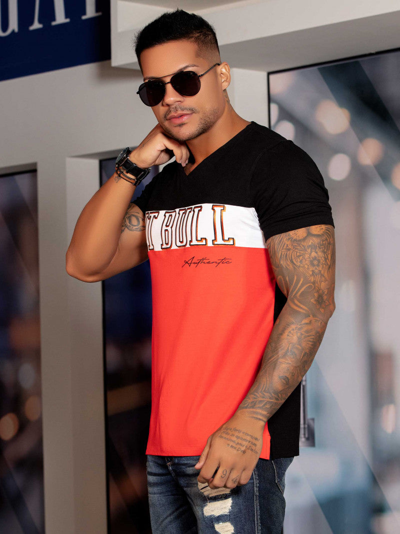 CAMISETA GOLA V PIT BULL JEANS REF 79498