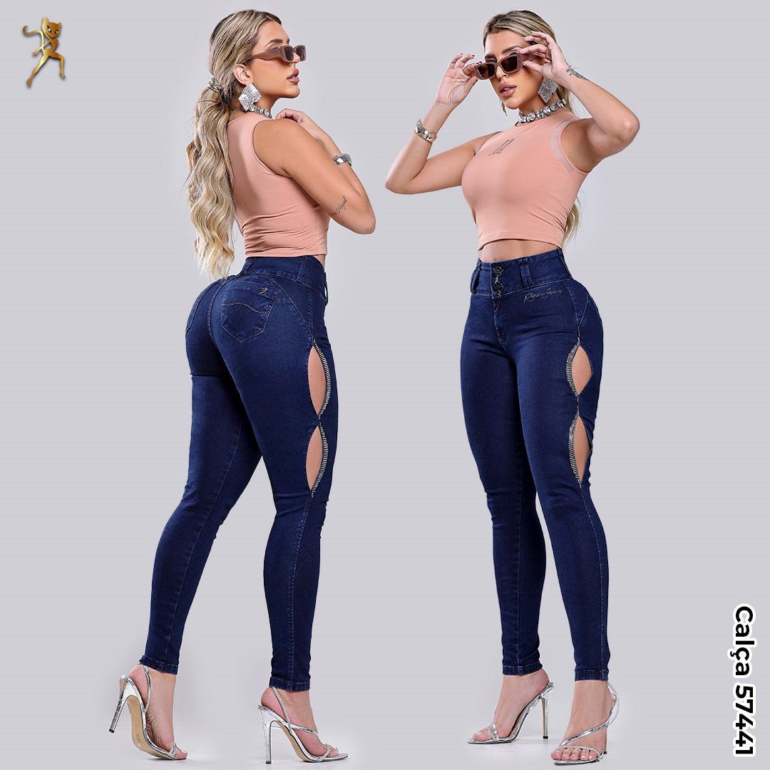 CALÇA RHERO JEANS COM BRILHO REF 57441