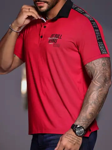 POLO MASCULINA PIT BULL JEANS ATEMPORAL COM DETALHES EXCLUSIVOS Ref: 85203