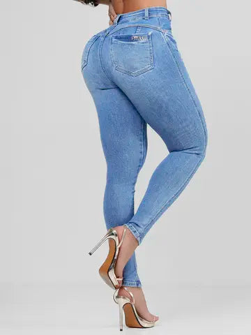 Calça Hot Pants Cintura Alta Elegante Pit Bull Jeans com Empina Bumbum Ref: 87692