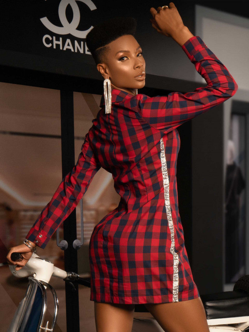 Vestido Camisa M/L Pit Bull Ref 68210