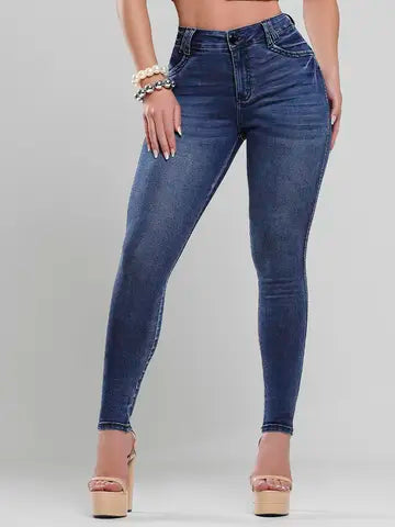 Calça Hot Pants Cintura Alta Modeladora com Lavado Escuro Pit Bull Jeans Ref: 87700