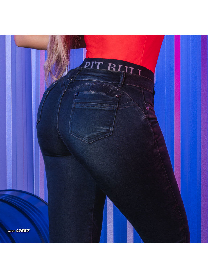 Calça jeans feminina skinny Pit Bull Original ref 41687