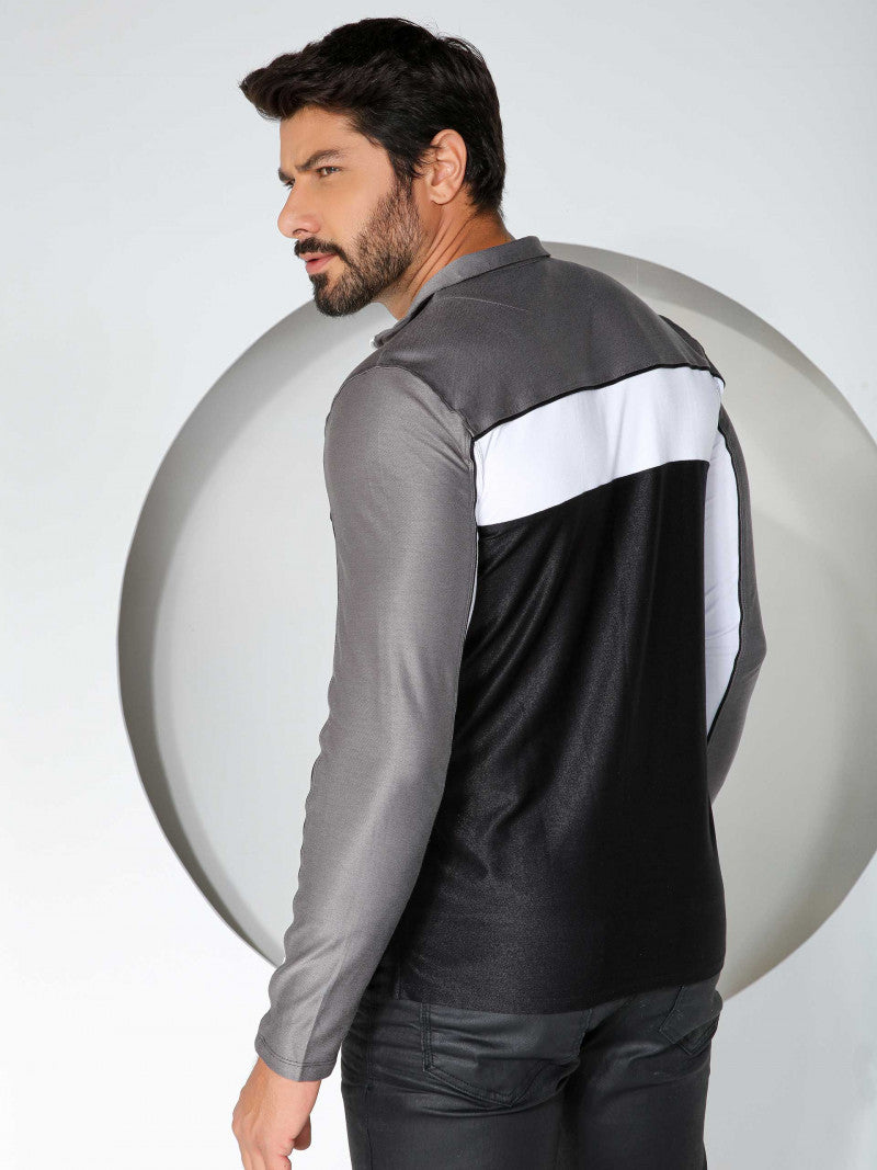 CAMISETA MASCULINA MANGA LONGA PIT BULL JEANS 81004