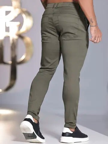 CALÇA MASCULINA SLIM COM DETALHE EM BORDADO NO CÓS PIT BULL JEANS Ref: 81202
