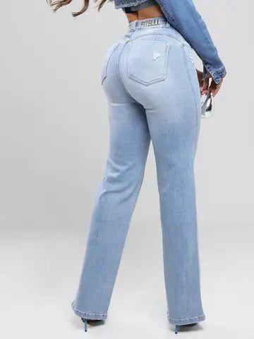 Calça Wide Leg Clara Elegante e Confortável Pit Bull Jeans Ref: 87738