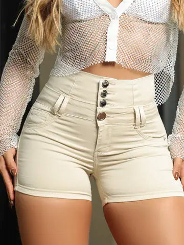 SHORT FEMININO CINTURA PERFEITA PIT BULL JEANS MODELADOR Ref: 86521