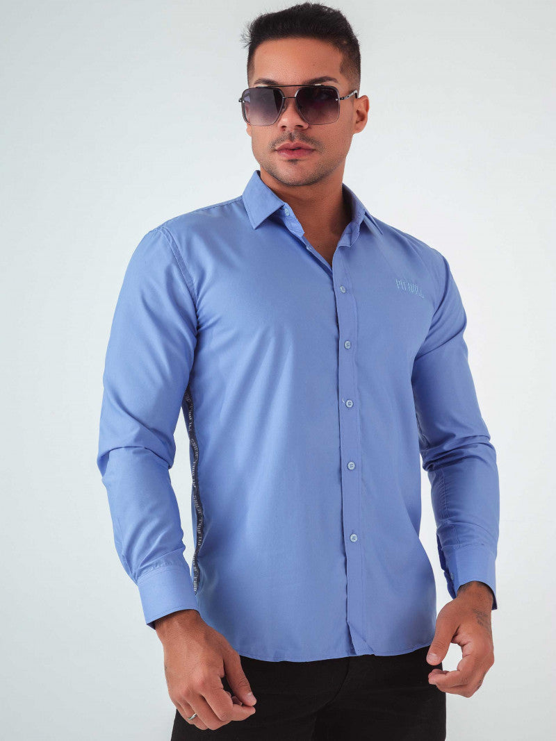 Camisa Masculina Slim Manga Longa Ref 80963