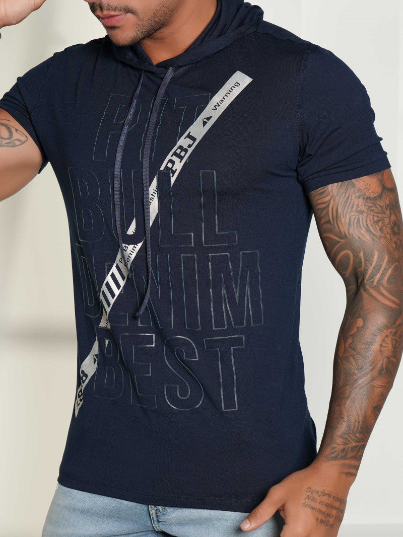 CAMISETA C/ CAPUZ M/C PIT BULL JEANS REF 80346