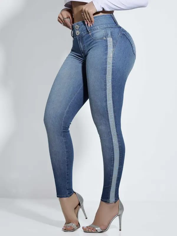 CALÇA FEMININA SKINNY COM LOGOMANIA EMPINA BUMBUM 83985