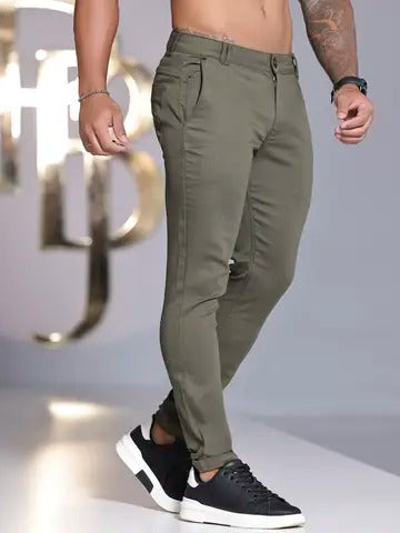 CALÇA MASCULINA SLIM COM DETALHE EM BORDADO NO CÓS PIT BULL JEANS Ref: 81202