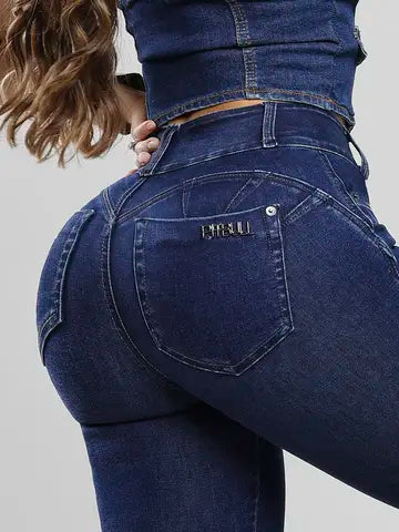 Calça Skinny Modeladora Lavado Escuro Pit Bull Jeans Estilosa Ref: 87726