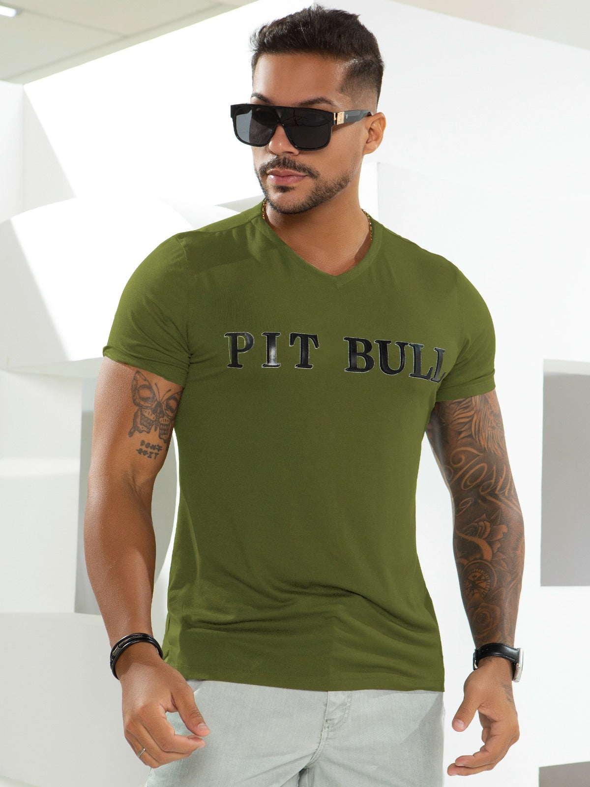 CAMISETA MASCULINA PIT BULL JEANS REF 83533