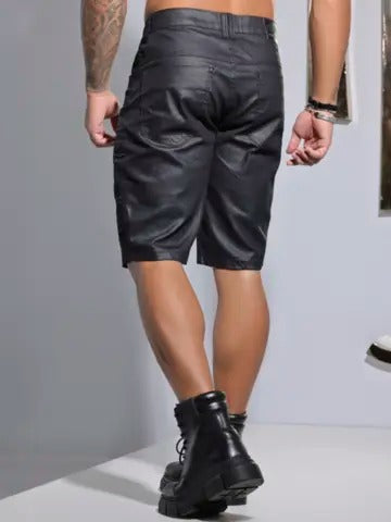 BERMUDA MASCULINA PRETA PIT BULL JEANS ESTILO SARJA COM BORDADO Ref: 86478