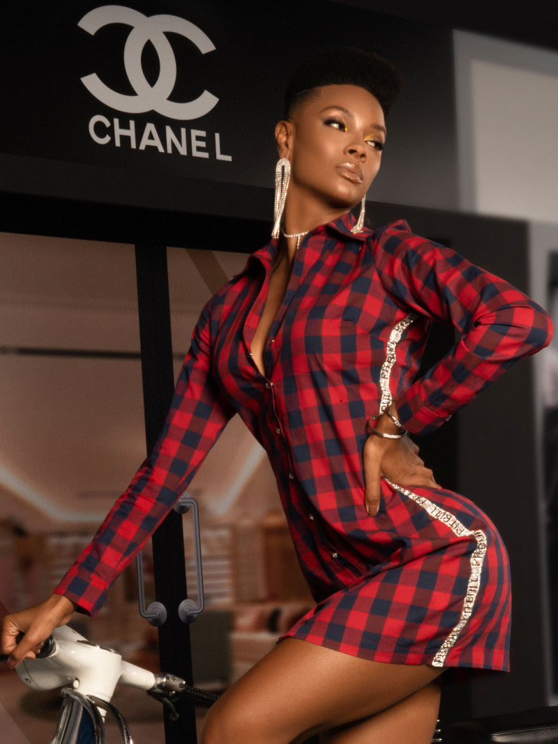 Vestido Camisa M/L Pit Bull Ref 68210