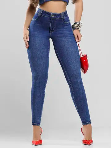 Calça Hot Pants Pit Bull Jeans Casual e Modeladora com Lavado Médio Ref: 87287