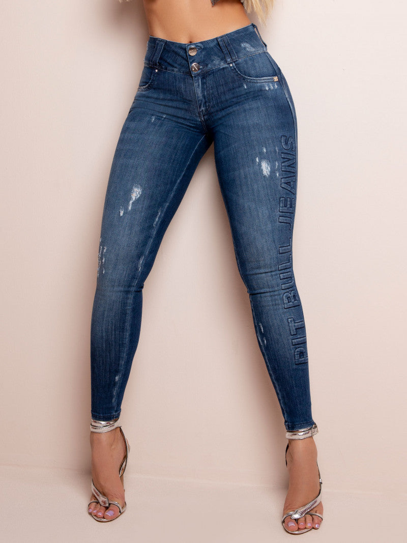Calça Jeans Skinny Logomania Pit bull original ref 62201