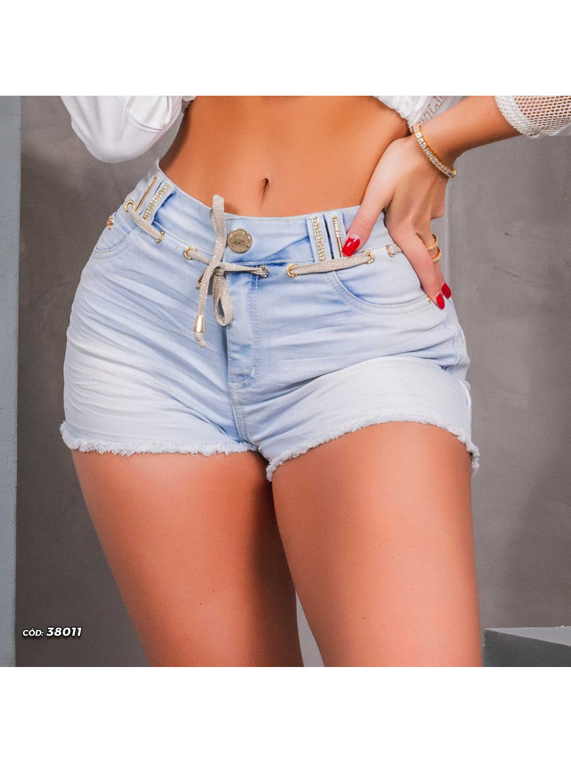 Shorts Jeans com cardaço Pit Bull Jeans Original Ref 38011