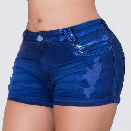 Short Azul Pit Bull Jeans Original Levanta Bumbum Ref 27360