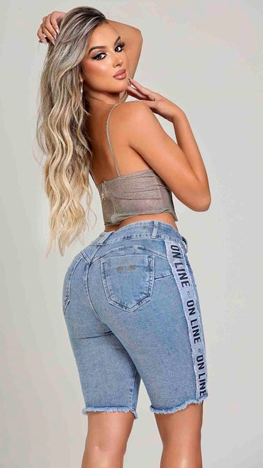 SHORT BIKER EMPINA ONLINE JEANS ORIGINAL REF 93492