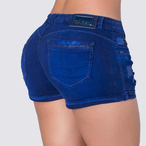 Short Azul Pit Bull Jeans Original Levanta Bumbum Ref 27360