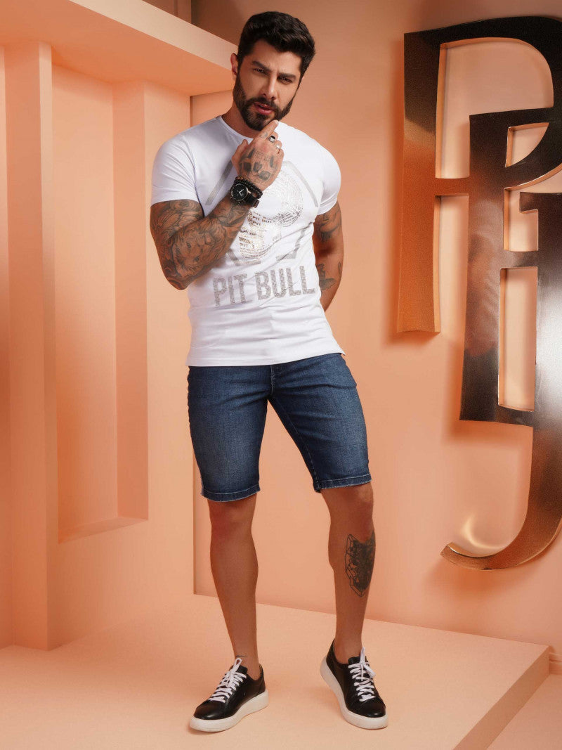 Camiseta Masculina Gola O Pit Bull Jeans Ref 79212