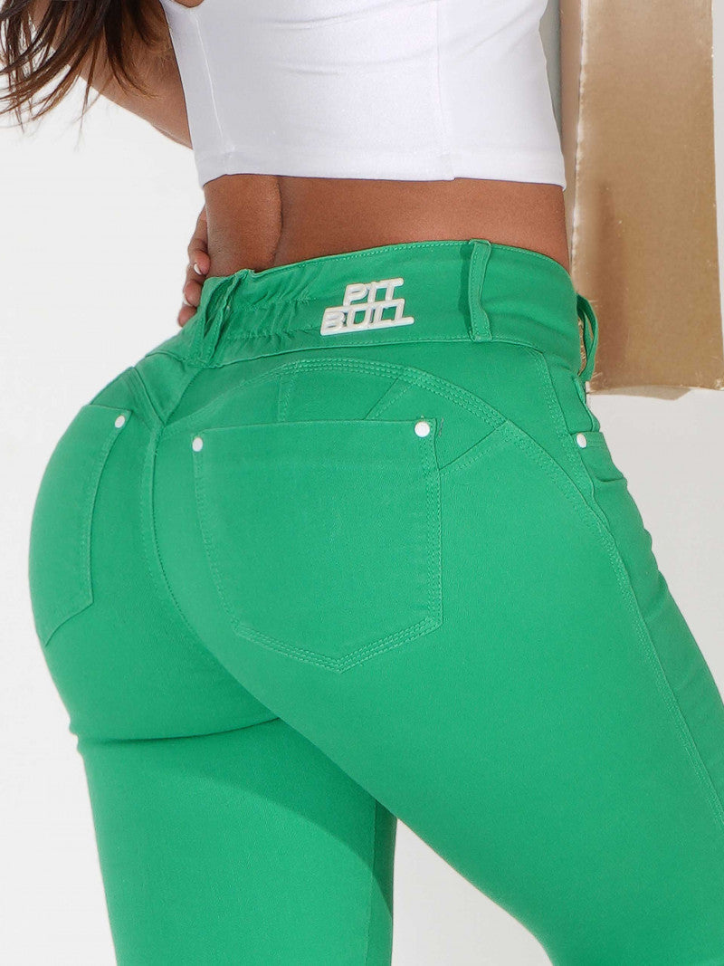 CALÇA EMPINA BUMBUM COLOR VERDE PIT BULL ORIGINAL REF 67856