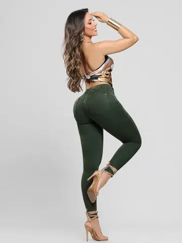 Calça Hot Pants Color Pit Bull Jeans Modeladora e Sofisticada Ref: 87756