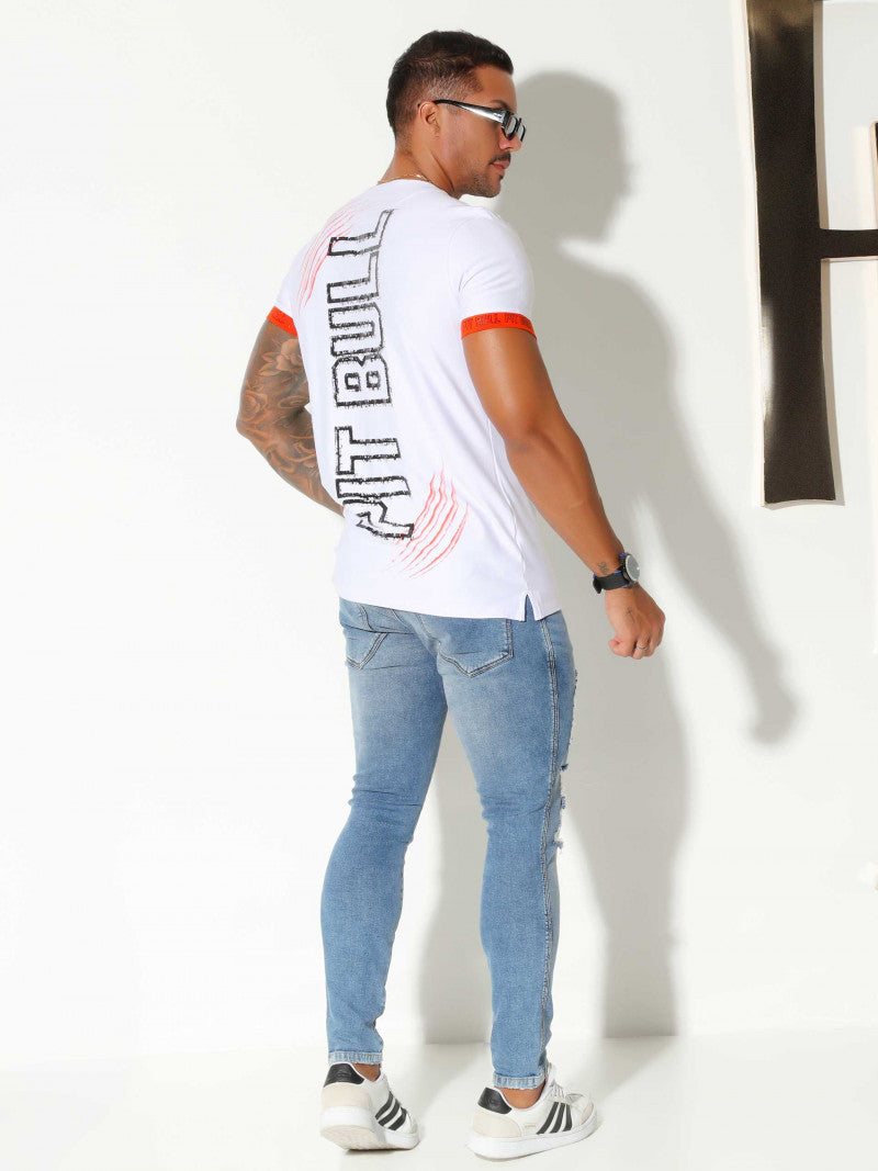 CAMISETA GOLA V PIT BULL JEANS REF 80223