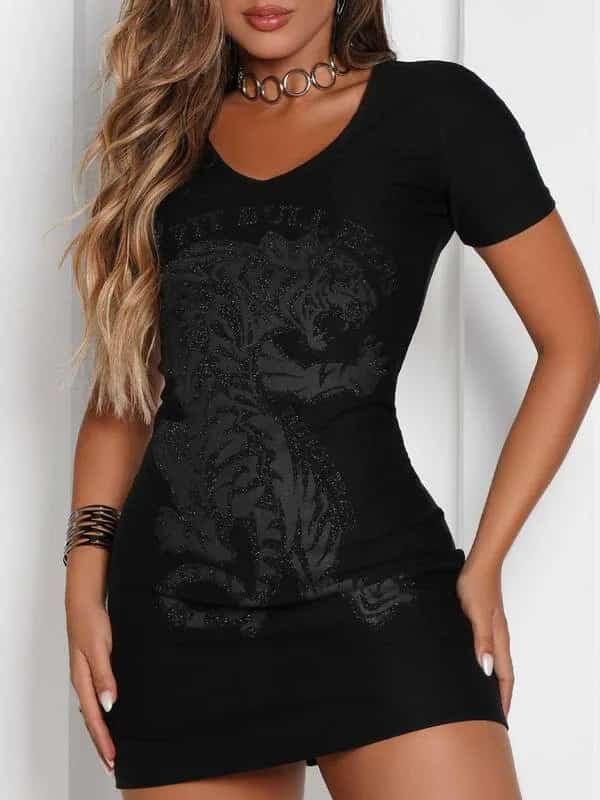 VESTIDO T-SHIRT PIT BULL JEANS REF 79967