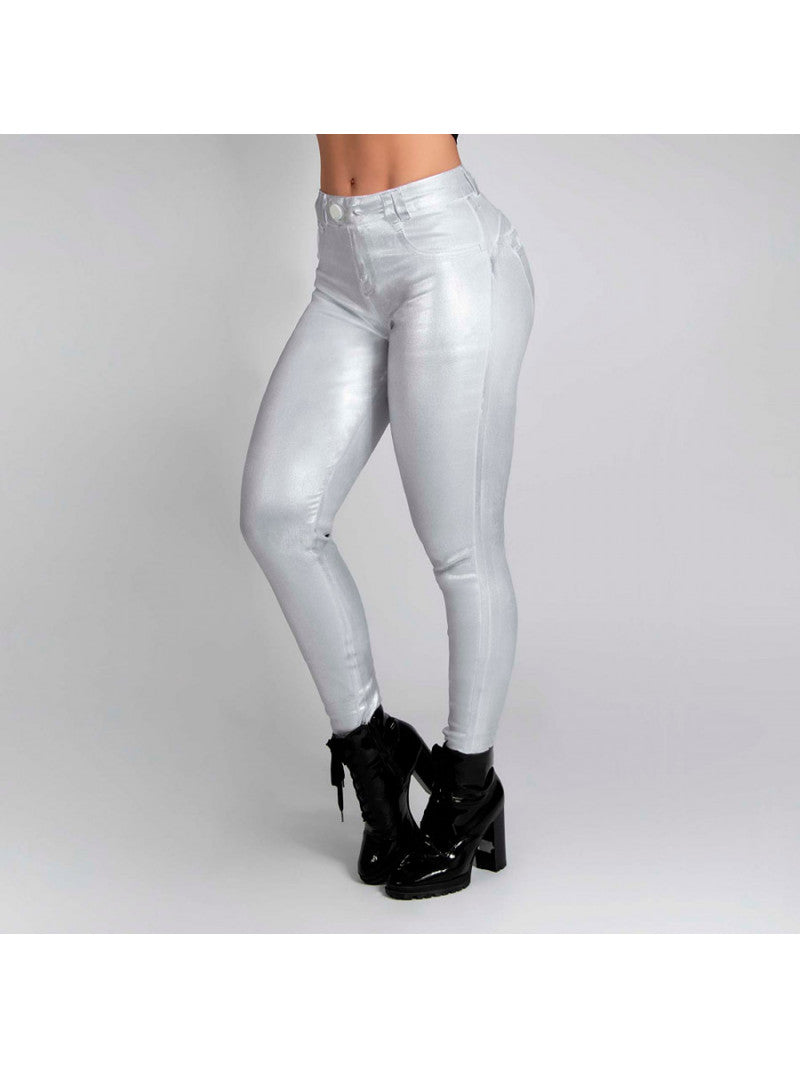 CALÇA JEANS HOT PANTS METALIZADA PIT BULL ORIGINAL REF 28147