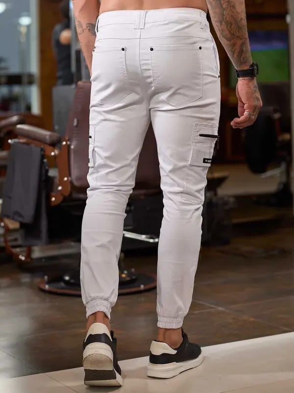 CALÇA MASCULINA JOGGER BRANCA ESTILOSA E CONFORTÁVEL 83466