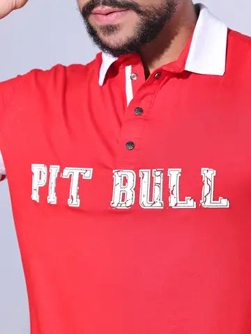 CAMISA POLO MASCULINA ELEGANTE E CONFORTÁVEL COM ESTAMPA PIT BULL Ref: 84384