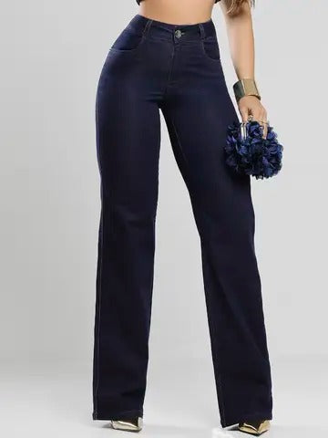 Calça Wide Leg Realça Curvas Pit Bull Jeans Elegante e Sofisticada Ref: 87751