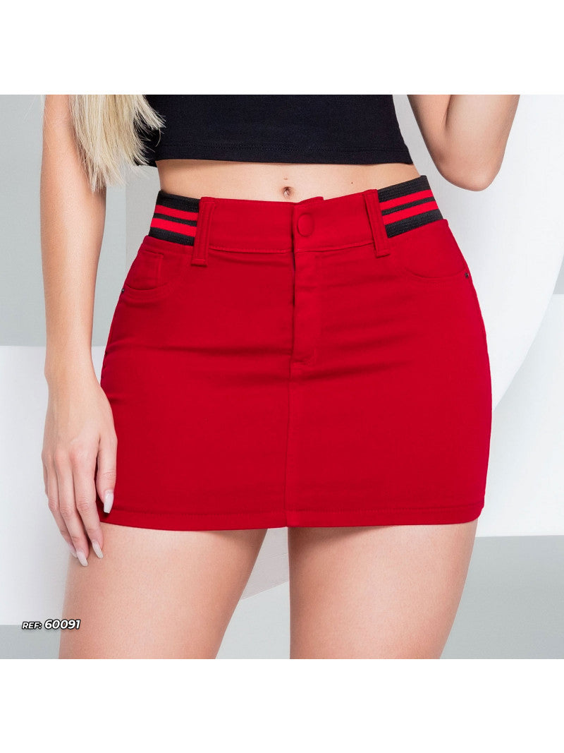Mini Saia Sexy Red Pit Bull Jeans Original Ref 60091