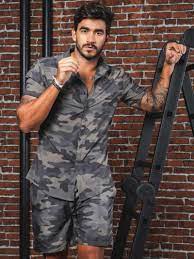 Short Masculino Pit Bull Jeans Camuflado Ref 42135