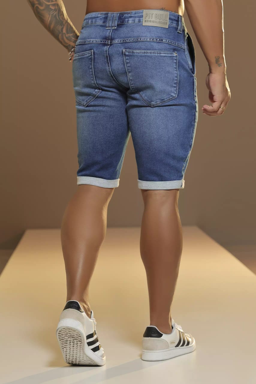 BERMUDA MASCULINA PIT BULL JEANS MODERNA E CONFORTÁVEL Ref: 82233
