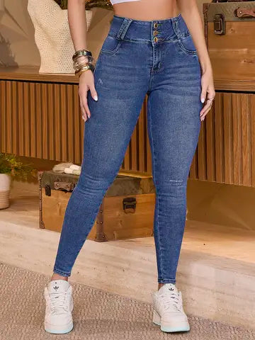 CALÇA SKINNY CÓS LARGO E MODELADOR PIT BULL JEANS 87239
