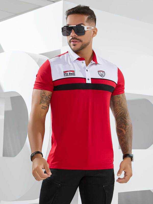 CAMISETA GOLA POLO MASCULINA PIT BULL Ref: 81793