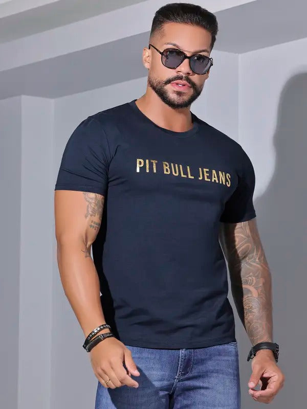 CAMISETA MASCULINA COM ESTAMPA PIT BULL JEANS CASUAL 88054