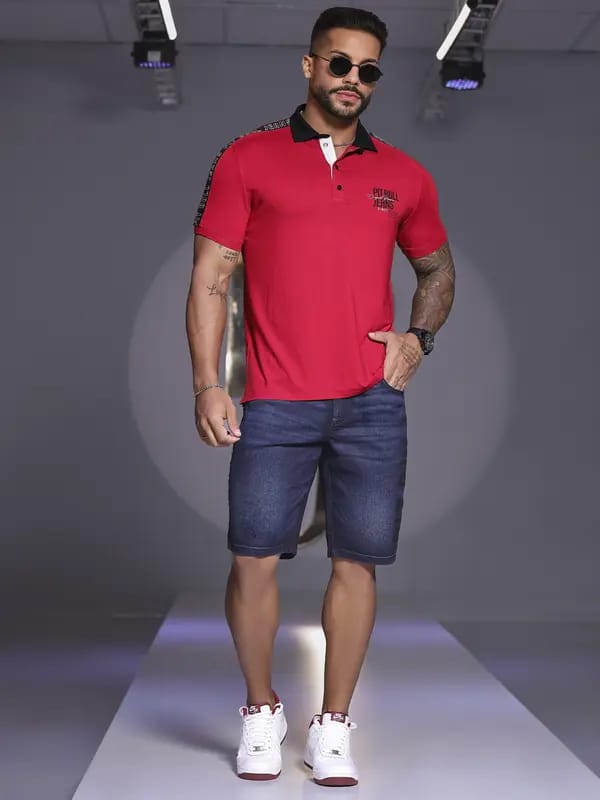 BERMUDA SLIM PERSONALIZADA ESCRITA LATERAL PIT BULL JEANS 84629