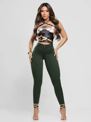 Calça Hot Pants Color Pit Bull Jeans Modeladora e Sofisticada Ref: 87756