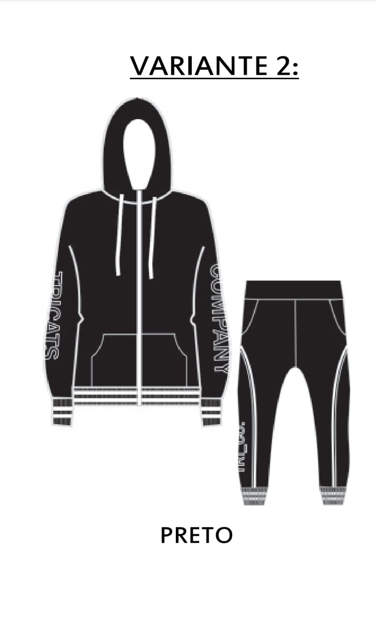 Conjunto Moletom Tri_Co Tricats Ref 21399